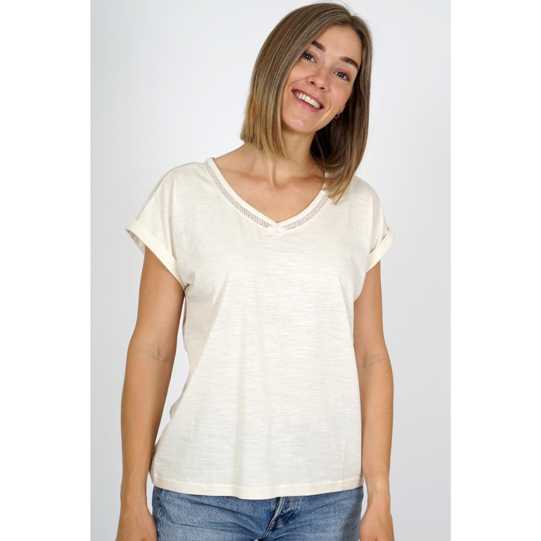 MXO V-neck T-shirt - 12 desert
