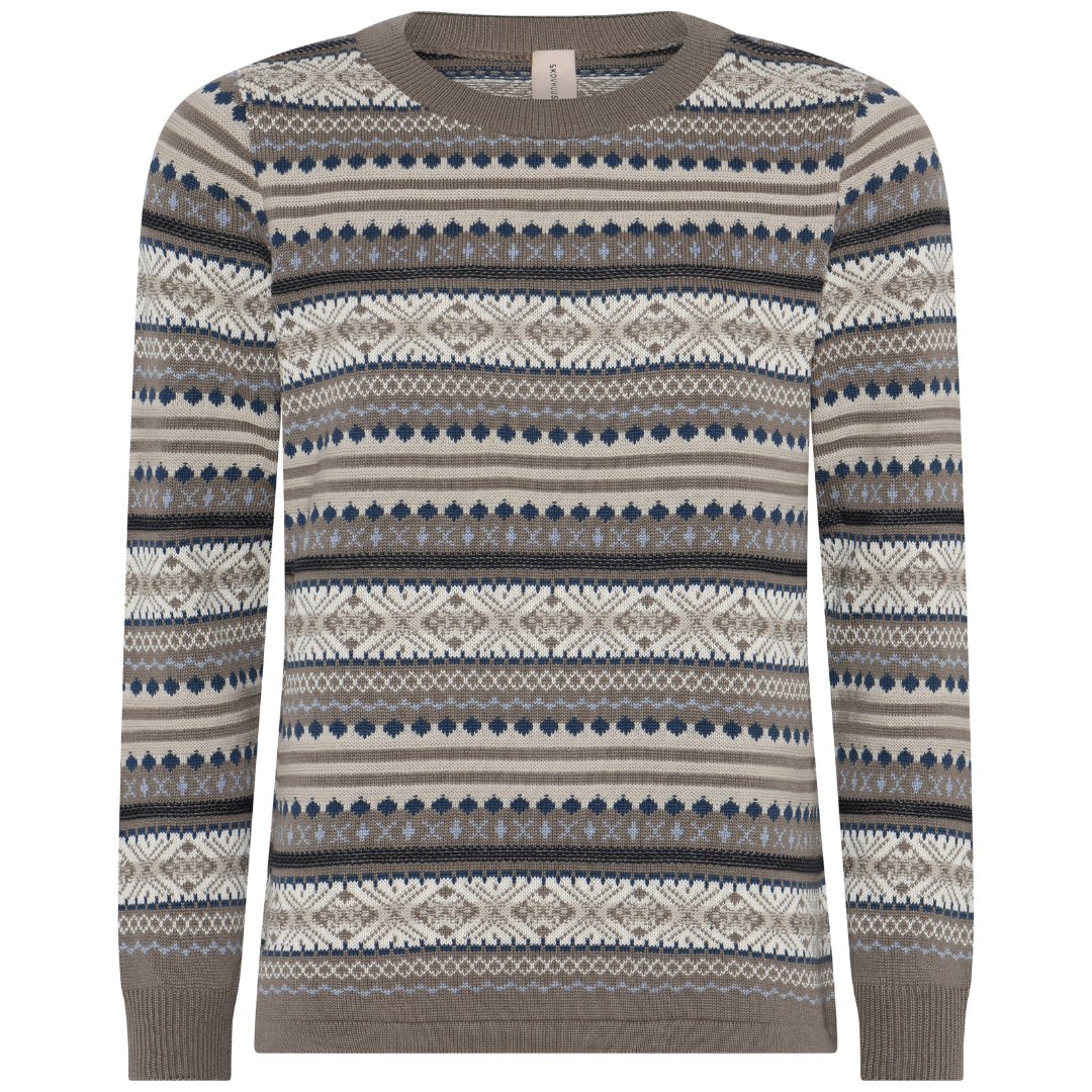 Skovhuus Multi Jaquard Pullover - Sandstorne