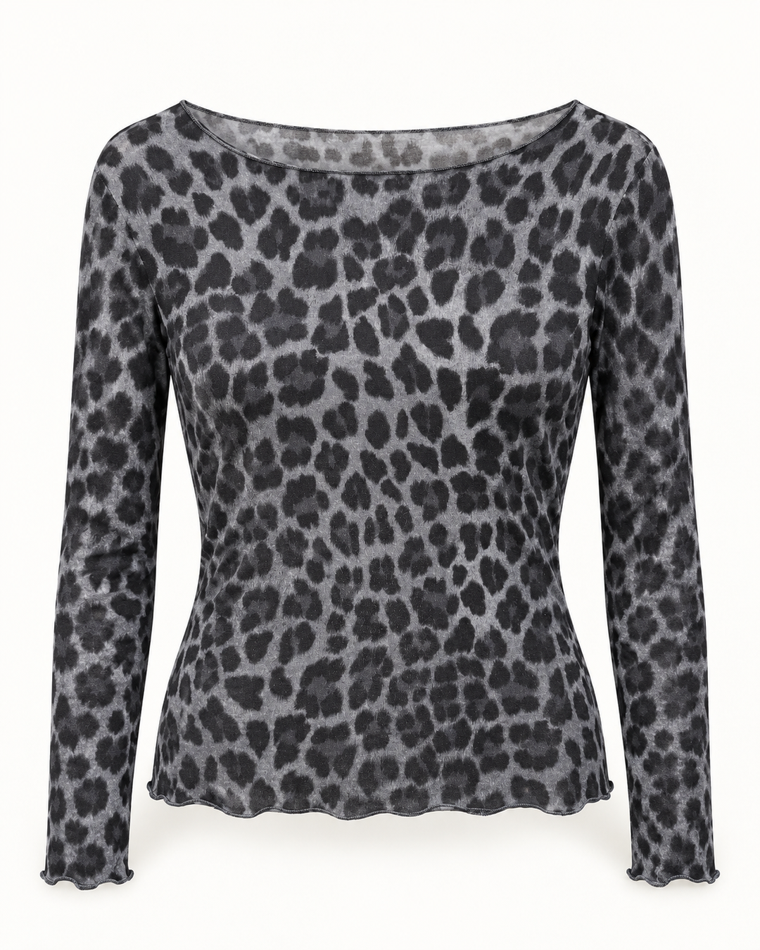 OM-HU Cash Leo Bluse - Grey - Butik VIVI
