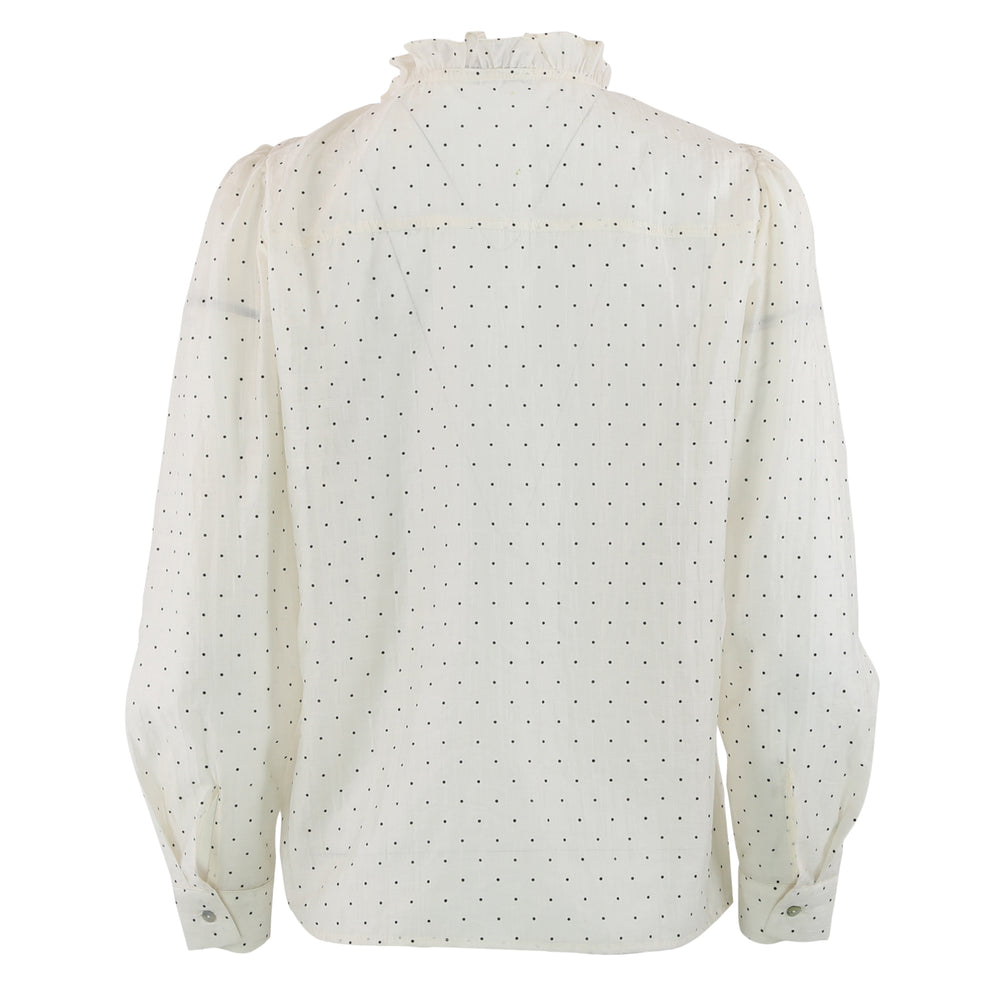 Continue Mili Smal Dot Bluse - Off White - Butik VIVI