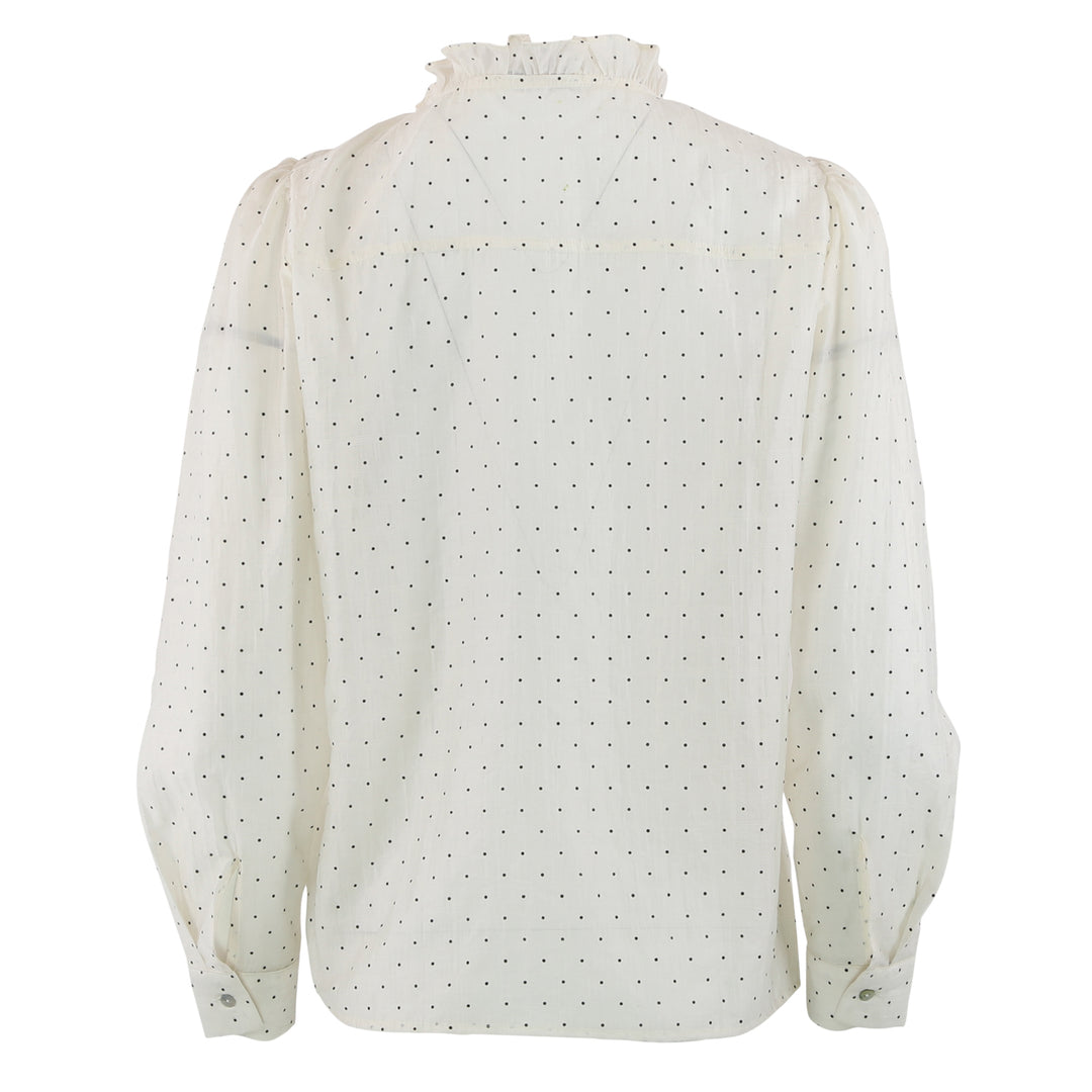Continue Mili Smal Dot Bluse - Off White - Butik VIVI