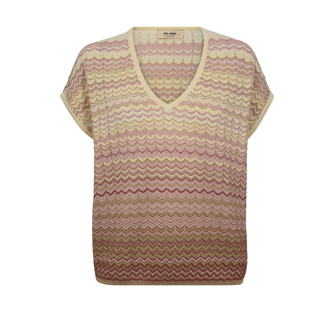 Mos Mosh V-neck Knit - Powder Pink - Butik VIVI
