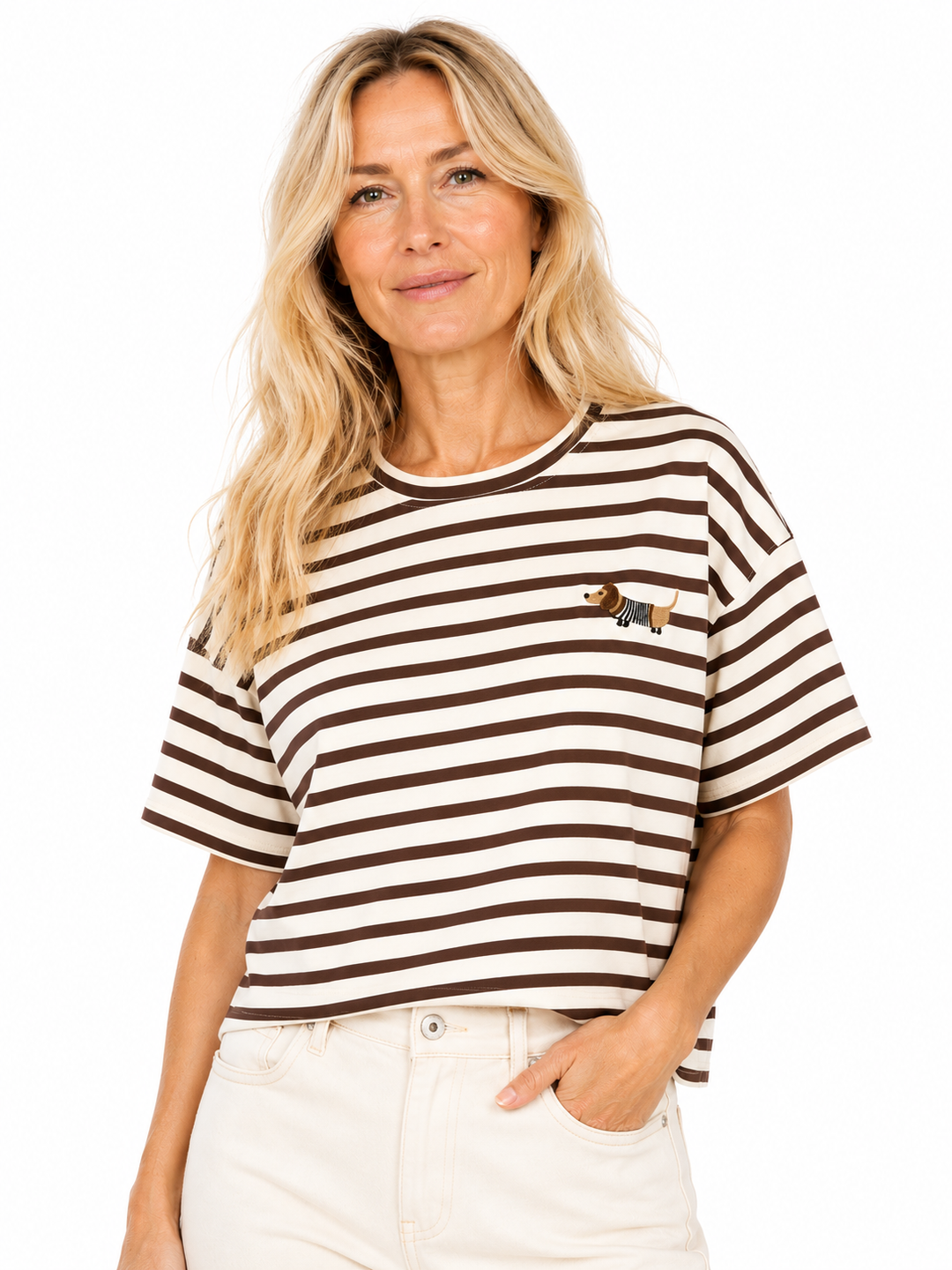 ART.9 T-shirt Brun Gravhund - Butik VIVI
