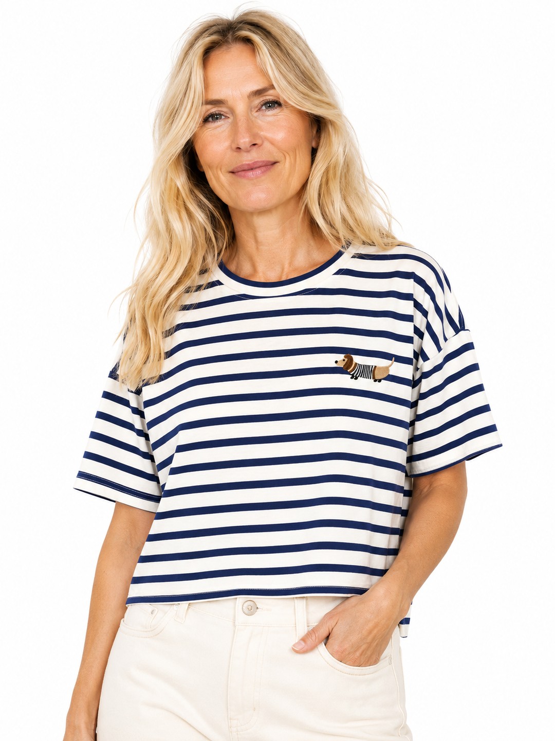 ART.9 T-shirt Blå Gravhund - Butik VIVI