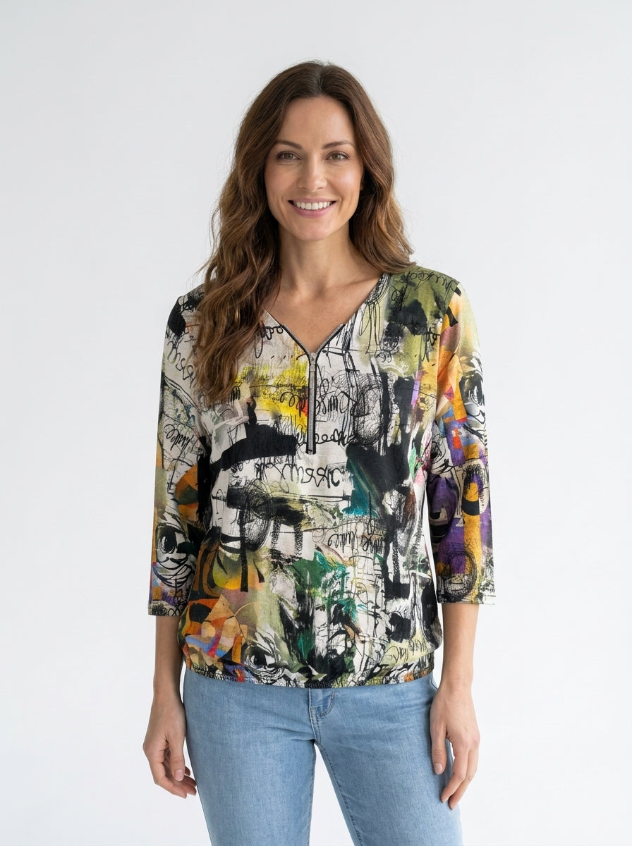 Luzzo Musse Bluse - Print 3 - Butik VIVI