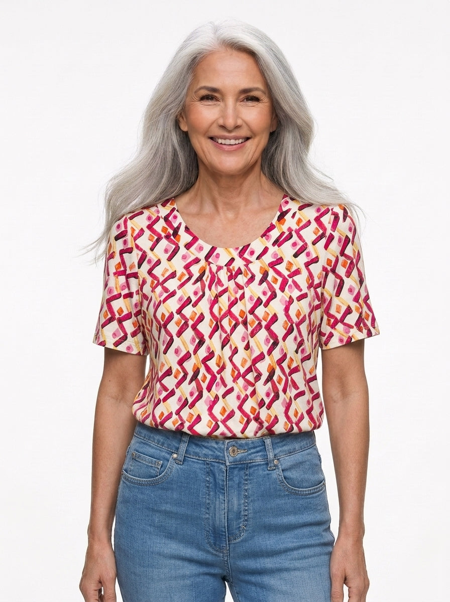 Luzzo Line Bluse - Print 18 - Butik VIVI