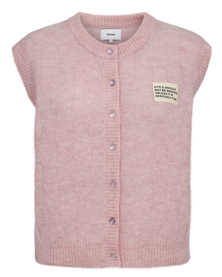 Nümph NURIETTE CHECK Vest - Pink Lady