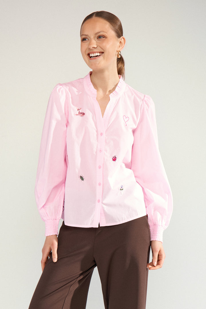 Nümph NUTENJA V-NECK Skjorte - Pink Lady