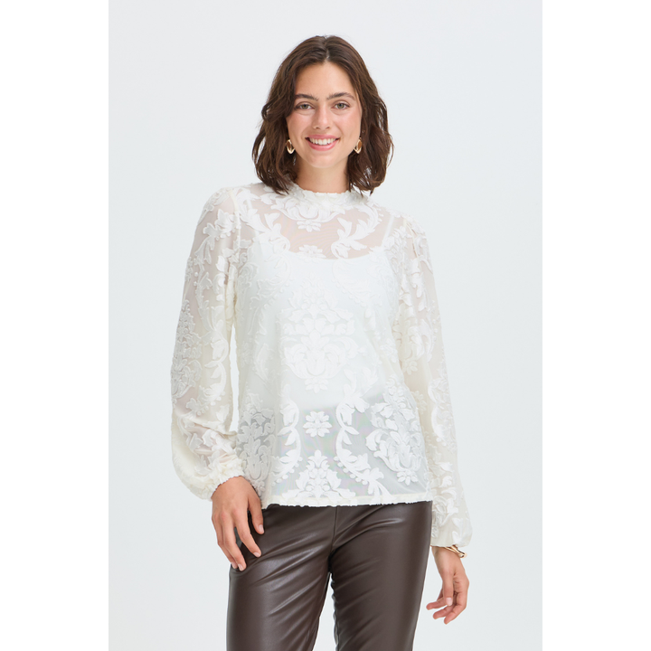 Fransa FRARLOWE TEE 1 T-shirt - Whisper White