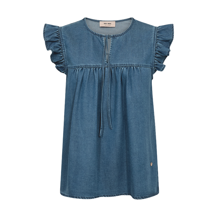 Mos Mosh MMOlaya Lich Bluse - Blue - Butik VIVI