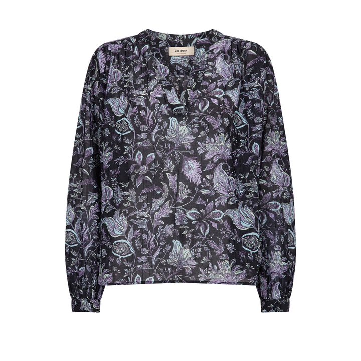 Mos Mosh MMTenca Fleura Bluse - Salute Navy