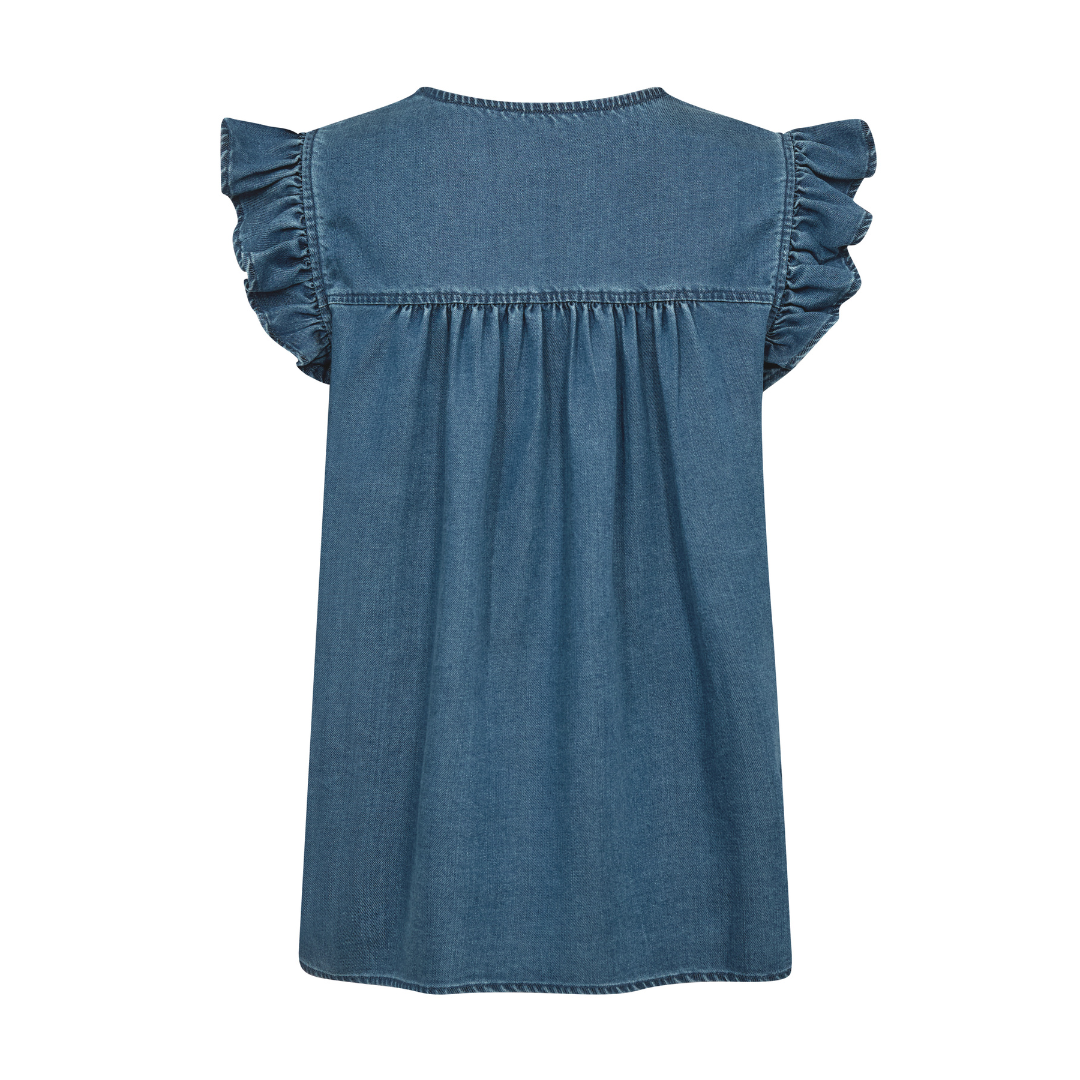 Mos Mosh MMOlaya Lich Bluse - Blue - Butik VIVI