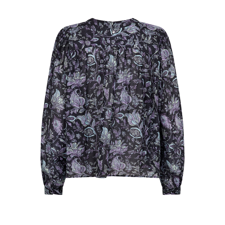 Mos Mosh MMTenca Fleura Bluse - Salute Navy