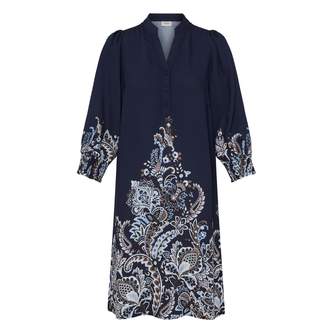 Fransa FRADARA DR 2 Kjole - Navy Blazer Paisley - Butik VIVI