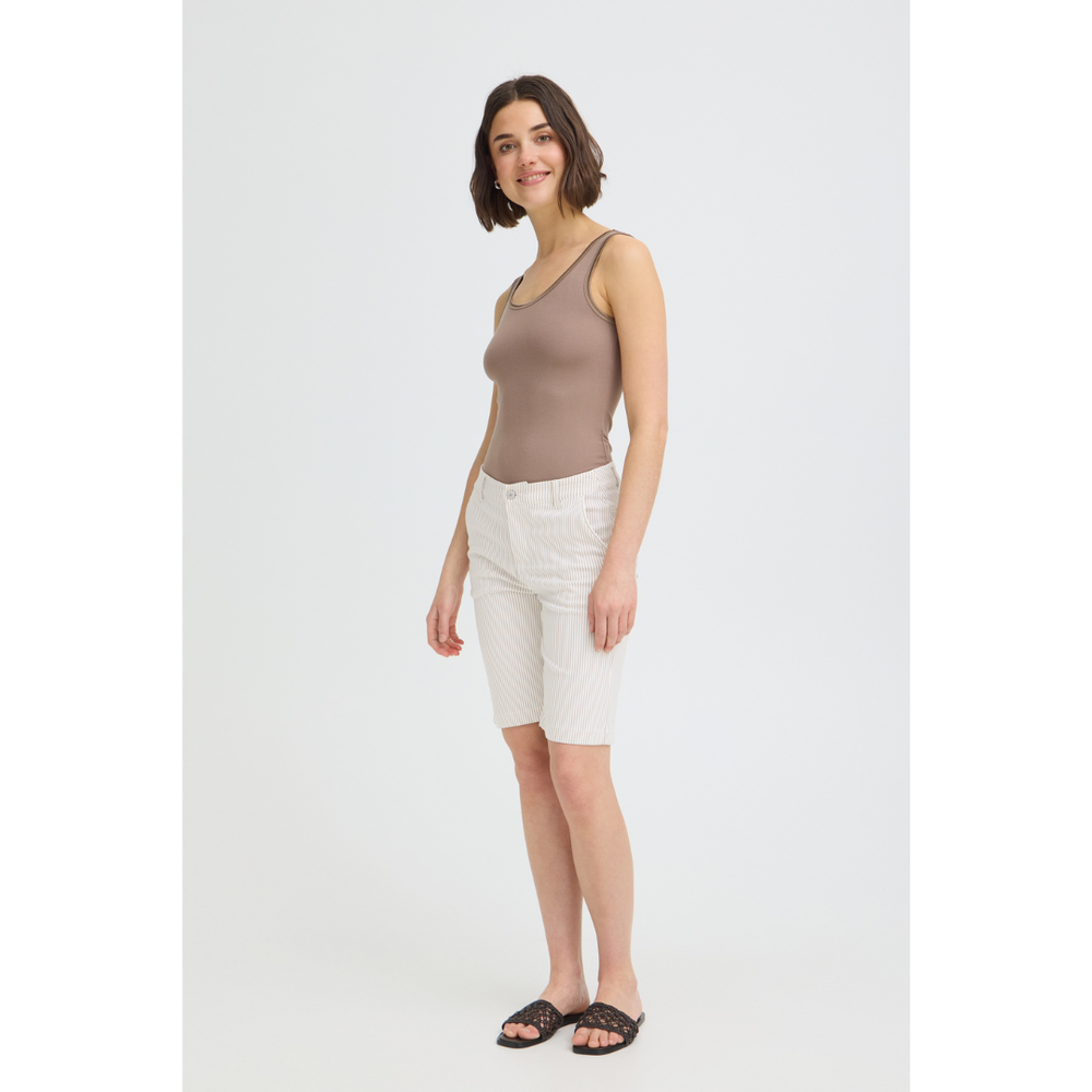 Fransa FRENA SHO 2 Shorts - Savannah Stripe - Butik VIVI