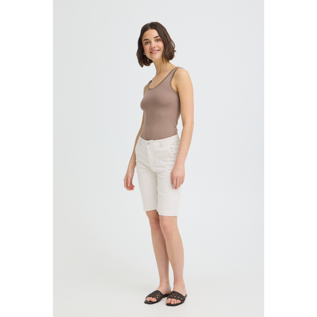 Fransa FRENA SHO 2 Shorts - Savannah Stripe - Butik VIVI