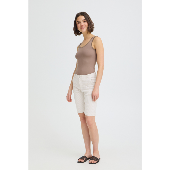 Fransa FRENA SHO 2 Shorts - Savannah Stripe - Butik VIVI
