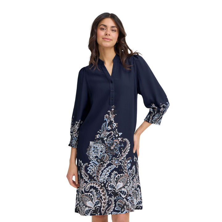 Fransa FRADARA DR 2 Kjole - Navy Blazer Paisley - Butik VIVI