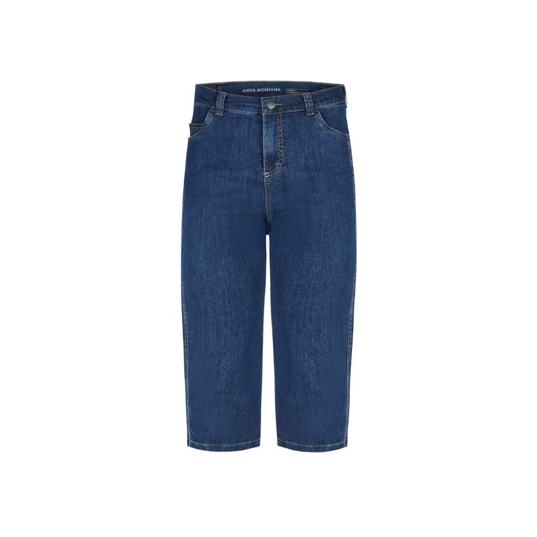 Anna Montana Dora Comfort Flexi Capri Milano Bukser - Stone Wash - Butik VIVI