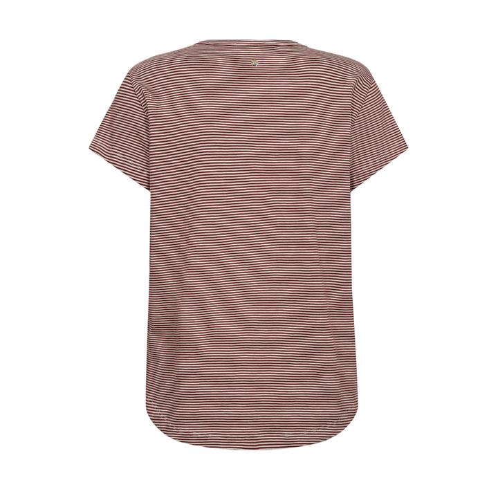 Mos Mosh MMCamp O-SS Stripe Tee T-Shirt - Cowhide - Butik VIVI