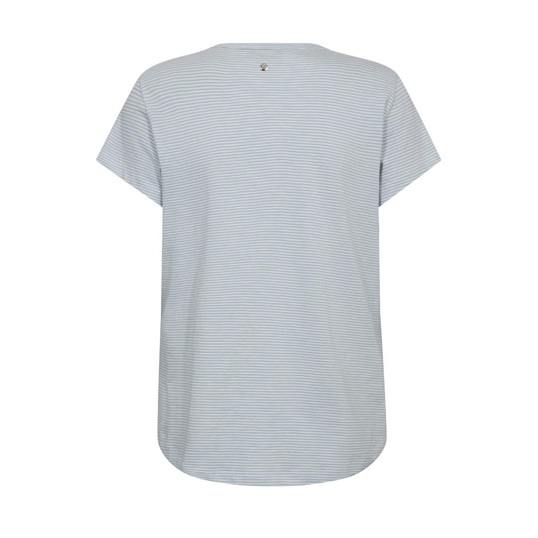 Mos Mosh MMCamp O-SS Stripe Tee T-Shirt - Skyway - Butik VIVI