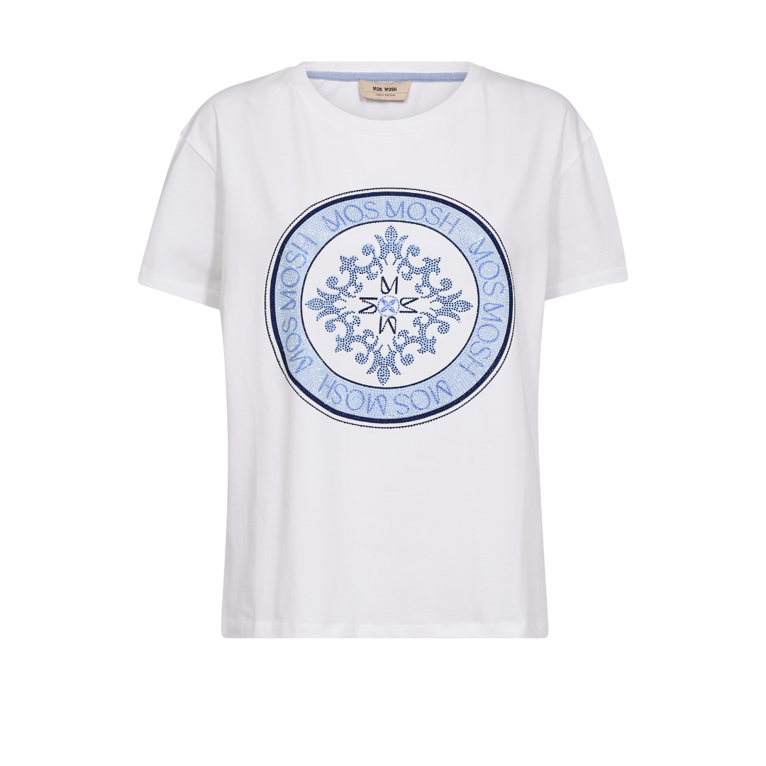 Mos Mosh MMJudd O-SS Tee T-Shirt - White - Butik VIVI