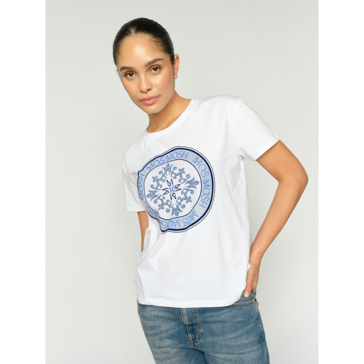 Mos Mosh MMJudd O-SS Tee T-Shirt - White - Butik VIVI