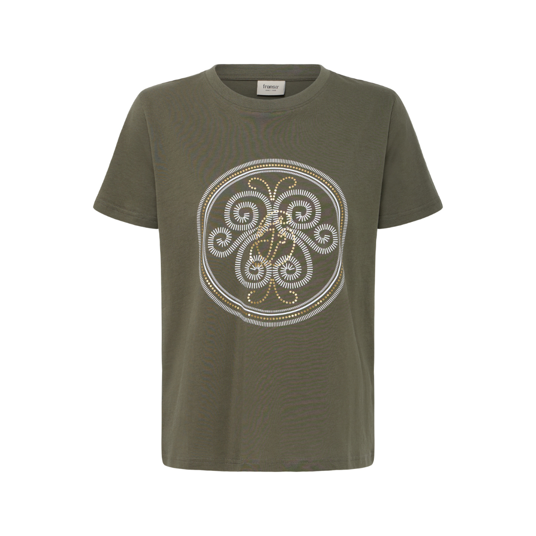 Fransa FRZARY TEE 1 T-shirt - Grape Leaf