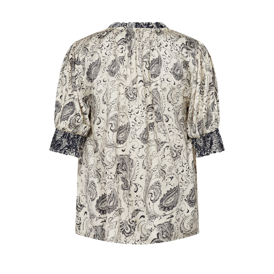Mos Mosh MMHamali Winding Bluse - Ecru - Butik VIVI