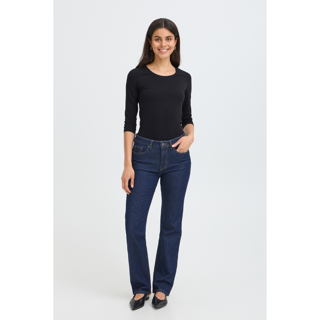 Fransa FRCELINA PAM JE 1 Jeans - Dark Blue Denim