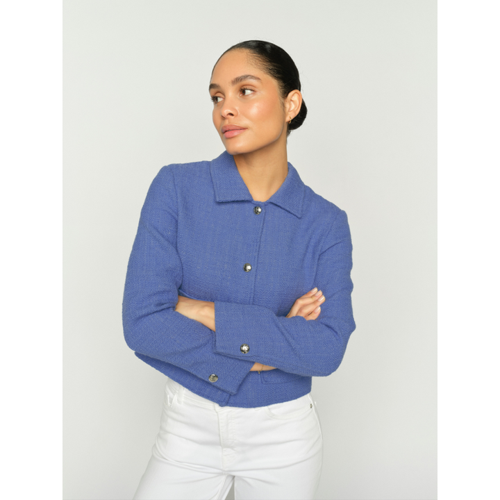 Mos Mosh MMNilsa Bobb Jakke - Ultramarine - Butik VIVI