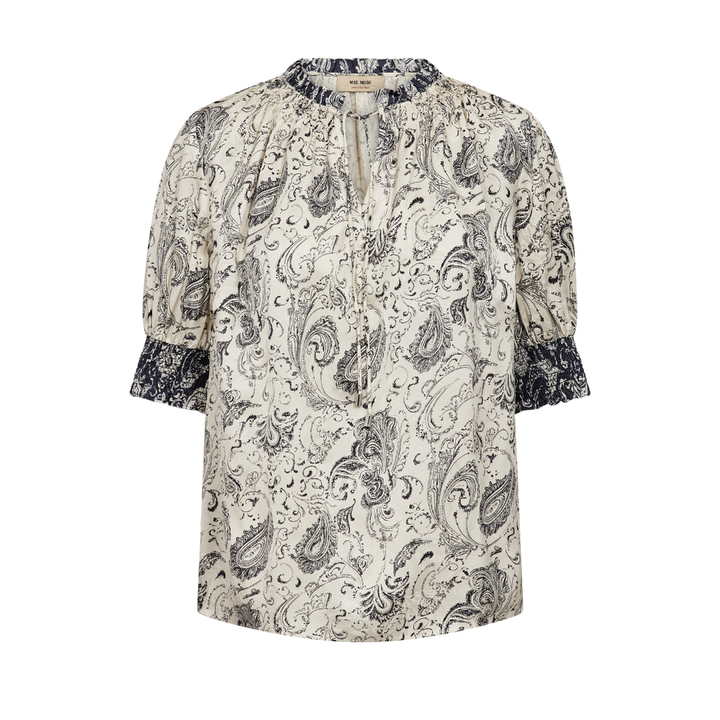Mos Mosh MMHamali Winding Bluse - Ecru - Butik VIVI
