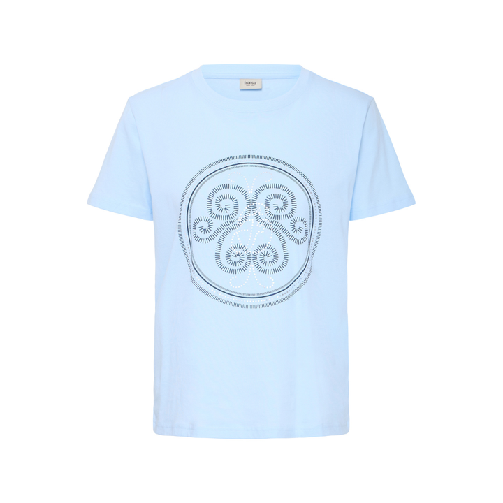 Fransa FRZARY TEE 1 T-shirt - ice water - salute silver foil