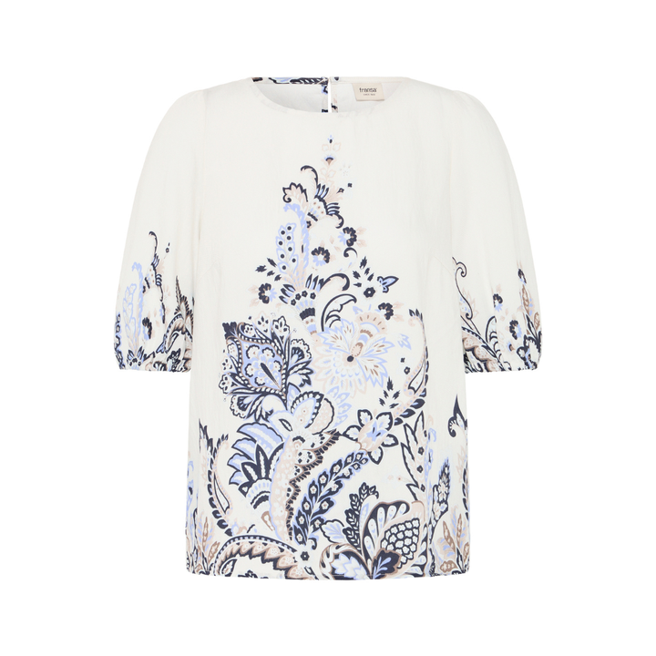 Fransa FRADARA BL 4 Bluse - Blue Paisley - Butik VIVI