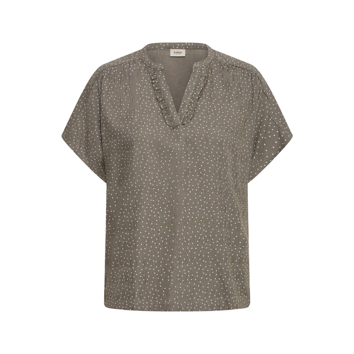 Fransa FRLAYA BL 1 Bluse - Dot Dots Smokey Olive - Butik VIVI