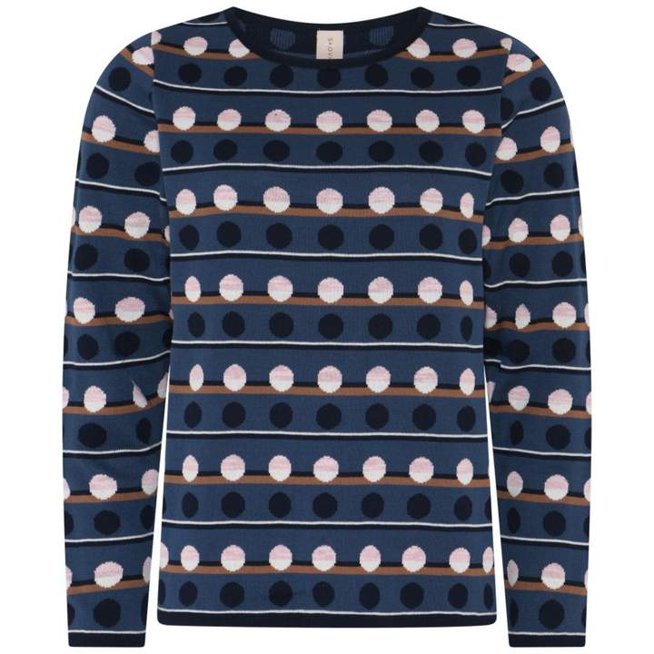 Skovhuus Rundhals Bluse - Marine Blue