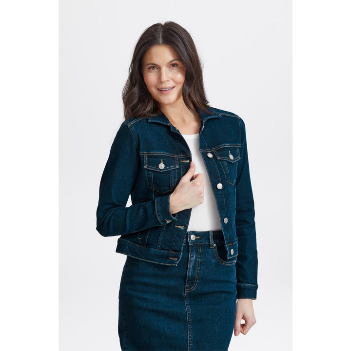 Fransa FXDENIMA Jakke 1 - Dark Blue Denim