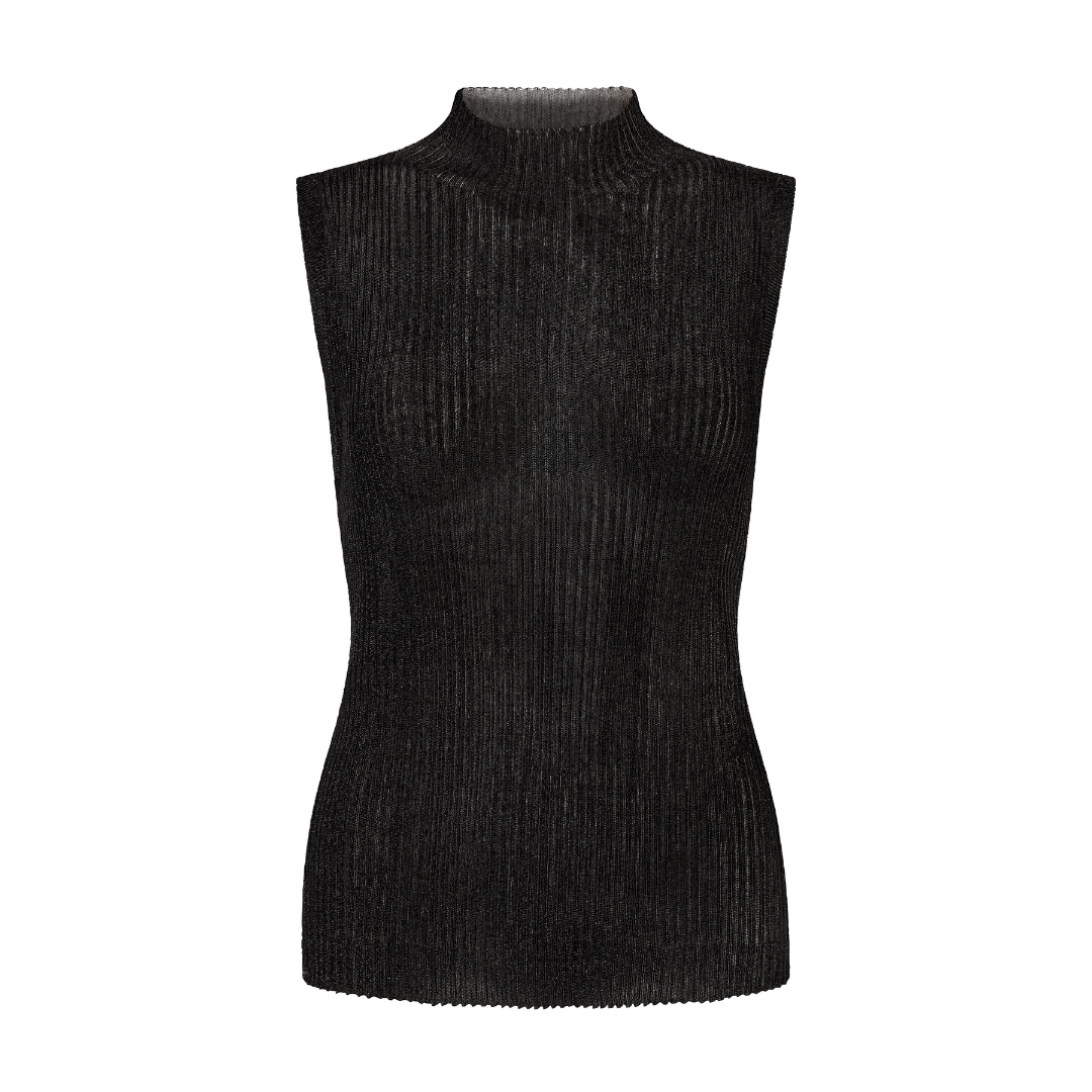 Mos Mosh MMImanja highneck SL Knit Top - Black