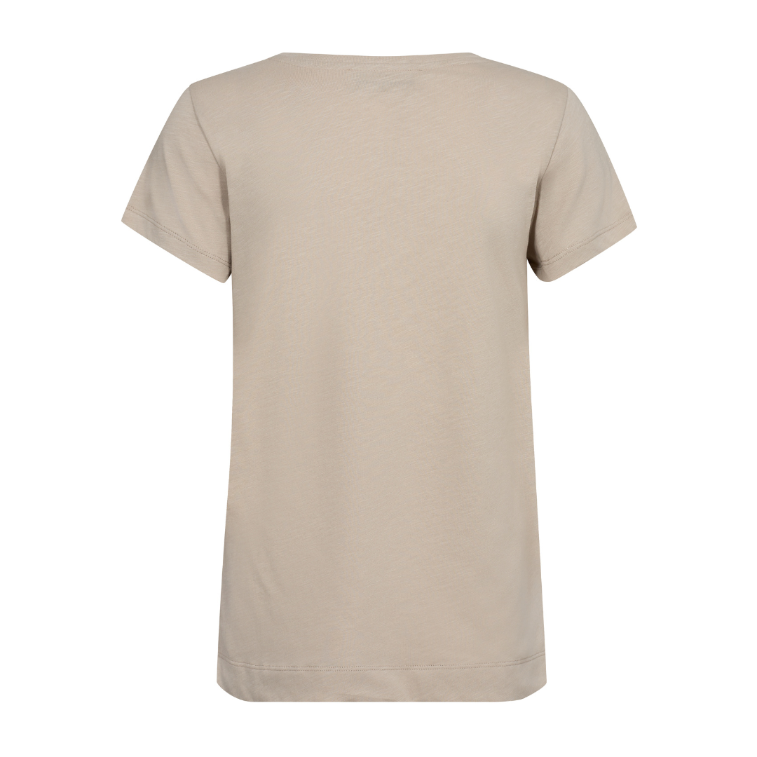 Mos Mosh Zibby O-SS T-shirt - Feather Grey - Butik VIVI