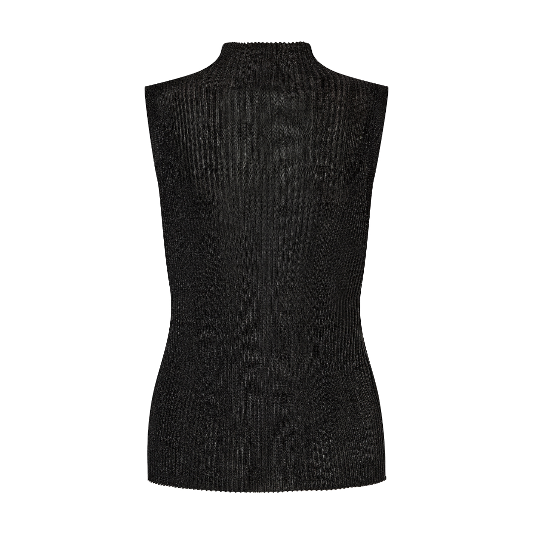 Mos Mosh MMImanja highneck SL Knit Top - Black