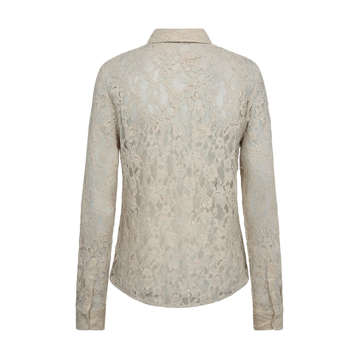 Mos Mosh MMKether Lace Sequin Skjorte - Summer Sand