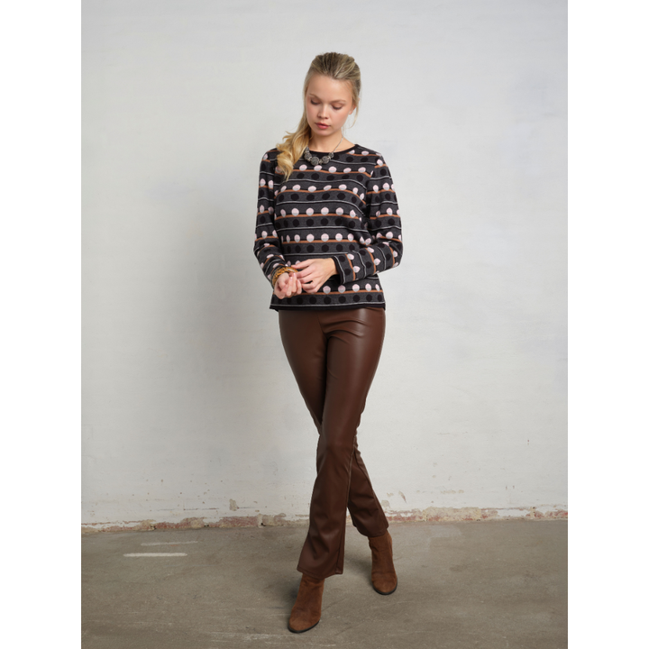 Skovhuus Rundhals Bluse - Black