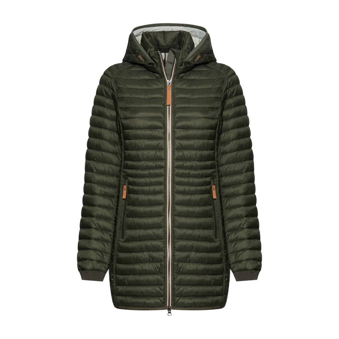 Camel Active Water-repellent quilted jacket with zip pockets Jakke - Forest - Butik VIVI