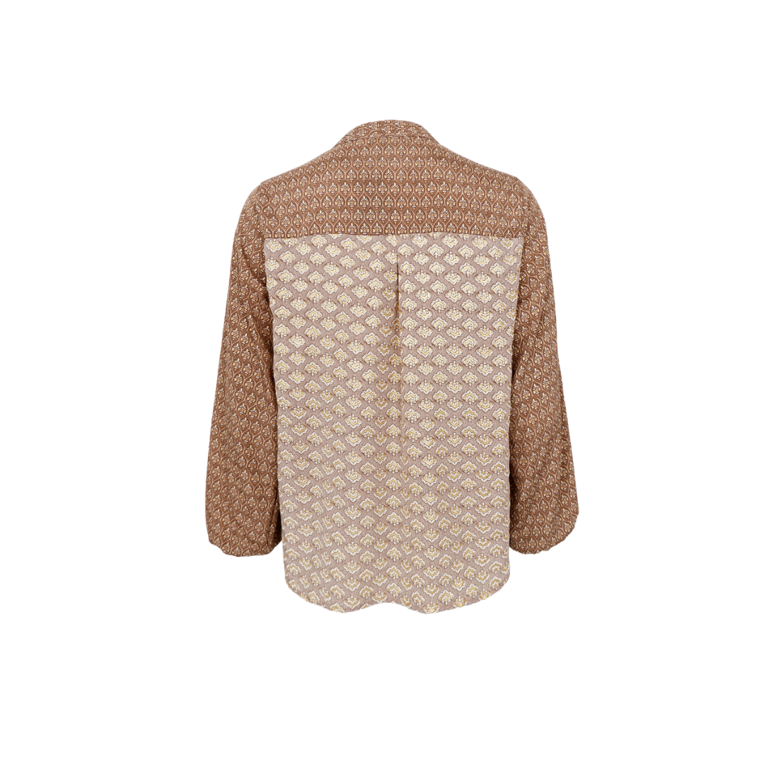 Black Colour BCLUNA Bluse - Nougat Multi - Butik VIVI