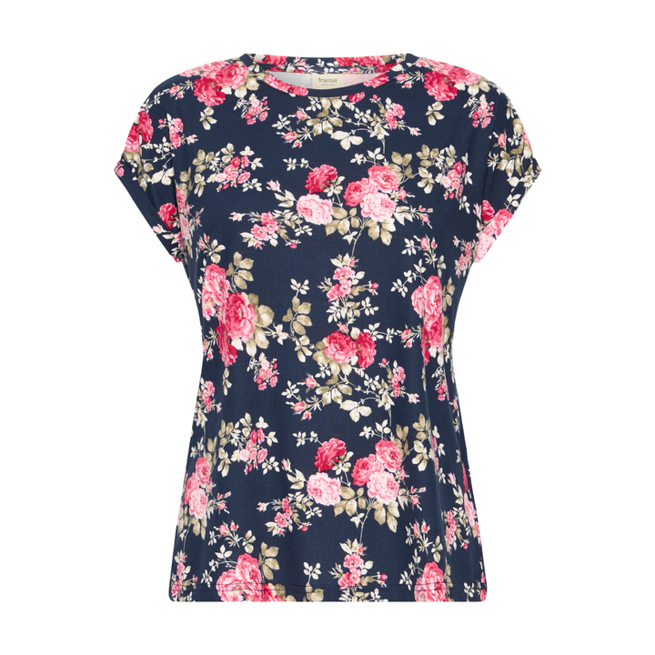 Fransa FRSEEN TEE 1 T-Shirt - navy blazer very berry - Butik VIVI