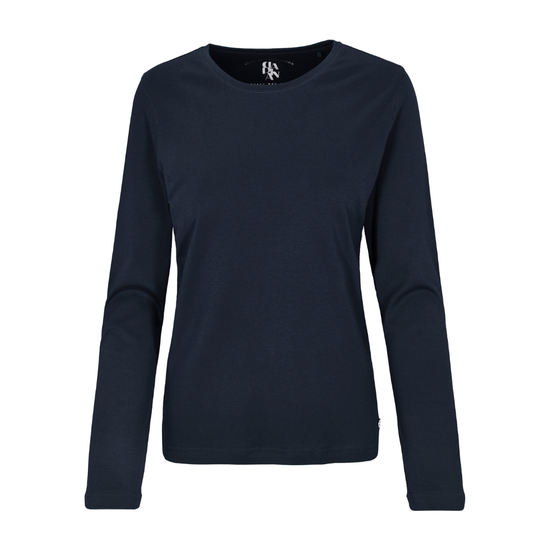 Clarina Collection Langærmet T-shirt - Marineblå