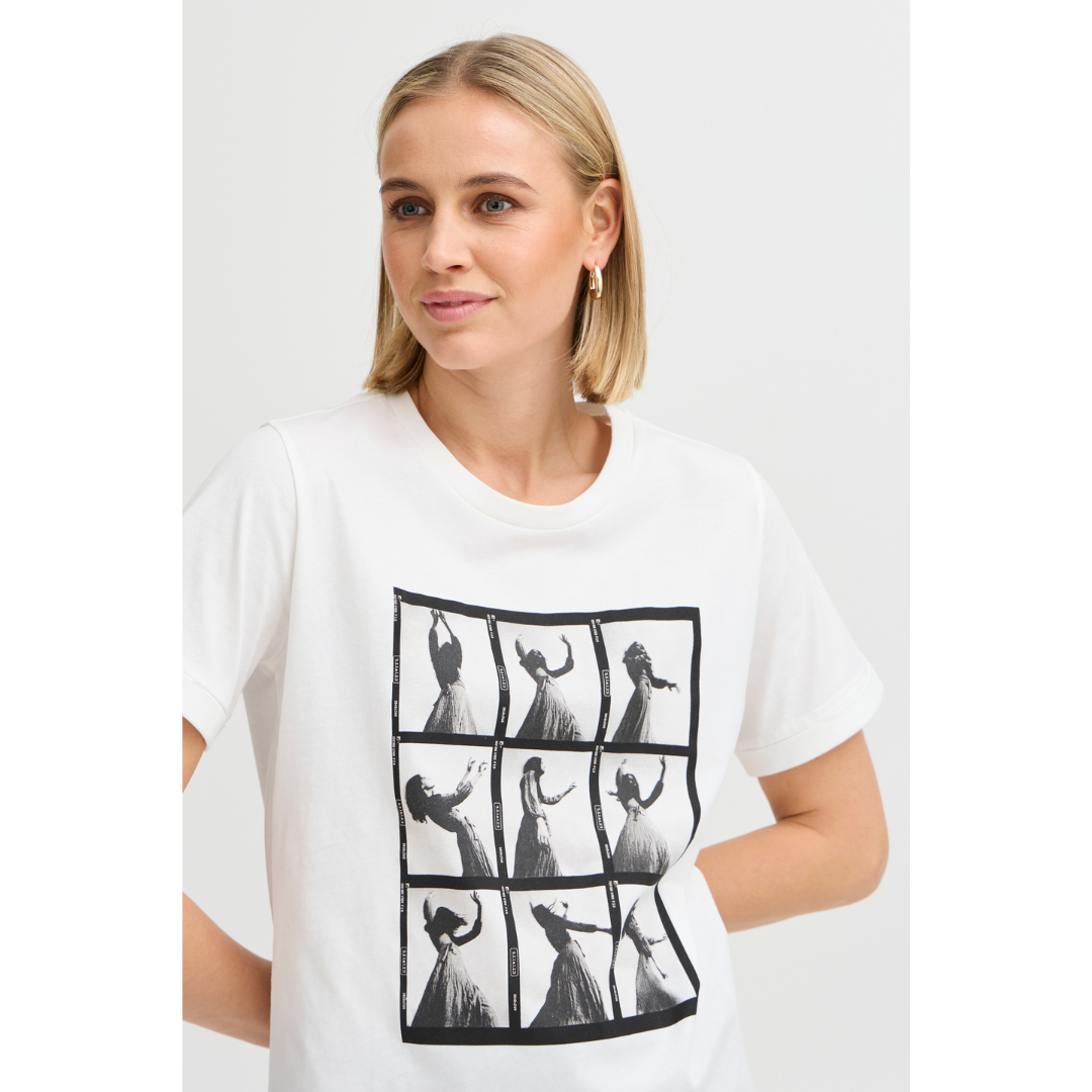 Fransa FRNEVEAH T-shirt 1 - blanc de blanc mix