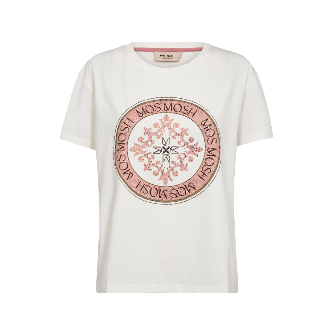 Mos Mosh MMJudd O-SS Tee T-Shirt - Ecru - Butik VIVI