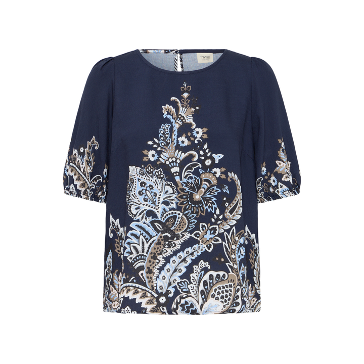 Fransa FRADARA BL 4 Bluse - Navy Blazer Paisley - Butik VIVI