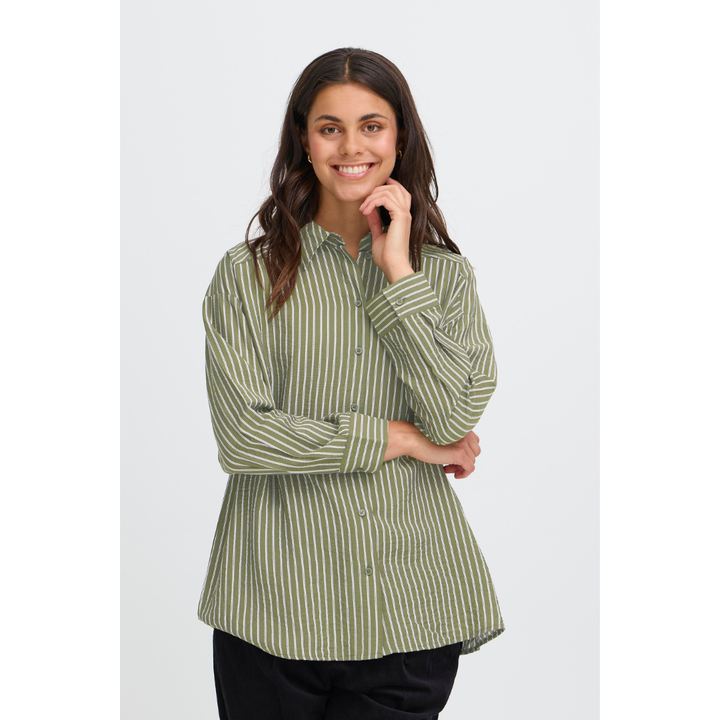 Fransa FRHION SH 1 Skjorte - Dusty Olive Mix